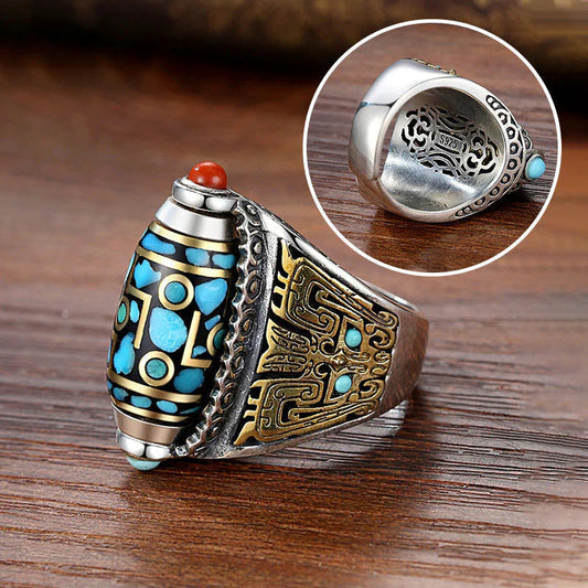 Anillo Dzi Nueve Ojos Turquesa